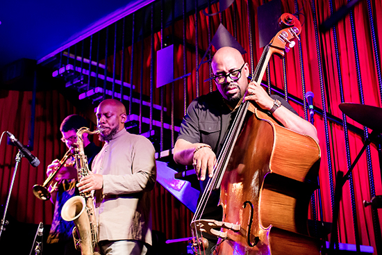 Christian McBride (right) and the New Jawn quartet (photograph by Kevin Peterson)