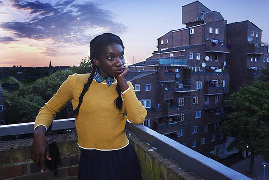 Michaela Coel as Tracey Gordon in Chewing Gum photograph by Dave King Netflix