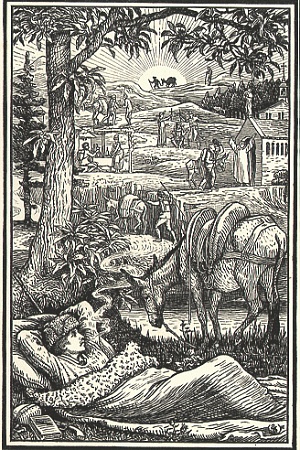 Picture 2 - Travels with.donkey - illustration by Walter Crane