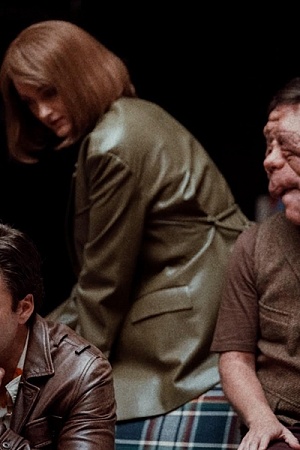 Sebastian Stan, Renate Reinsve, and Adam Pearson in A Different Man (courtesy of Kismet) 