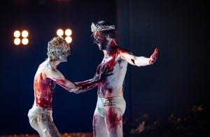 Mitchell Riley as Enkidu and Jeremy Kleeman as Gilgamesh (photograph by Daniel Boud)